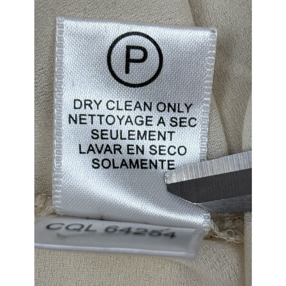 BCBG Maxazria Silk Dress Womens 10 Cream/Black Embroidered Floral Babydoll - Picture 13 of 13